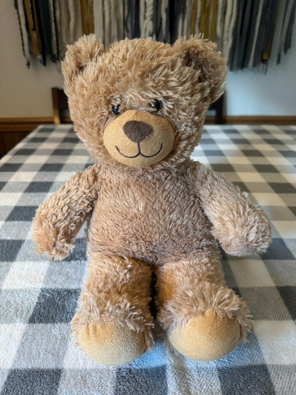 Vintage Build-A-Bear BAB light brown fuzzy teddy bear